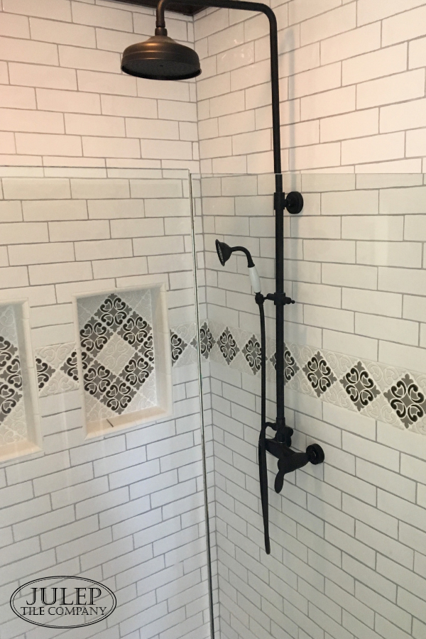 3 Unique Tile Ideas For Your Bathroom, Tile Above Shower Surround Ideas